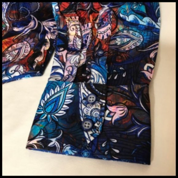 Robert Graham Blue and Brown Paisley Dress Shirt - Picture 6 of 15